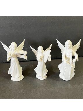 Dresden Angel Figurines Karl Heinz Klette Porcelain Music Heaven Germany Lot 3x